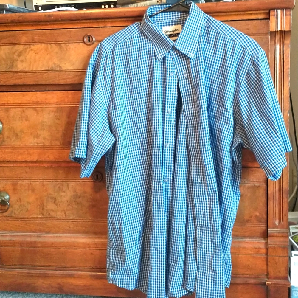 Button down Blue Plad Shirt